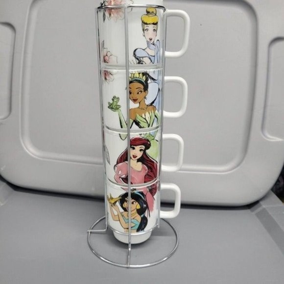Disney Dining Disney Princesses Set Of 4 Stackable Mugs Cinderella